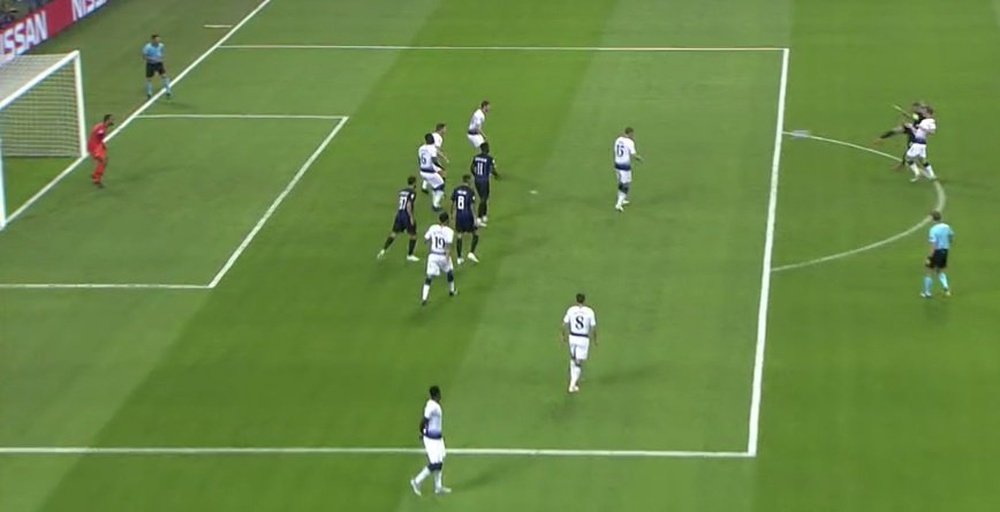 Icardi volleyed home a stunner to level the scores. Screenshot/Movistar+
