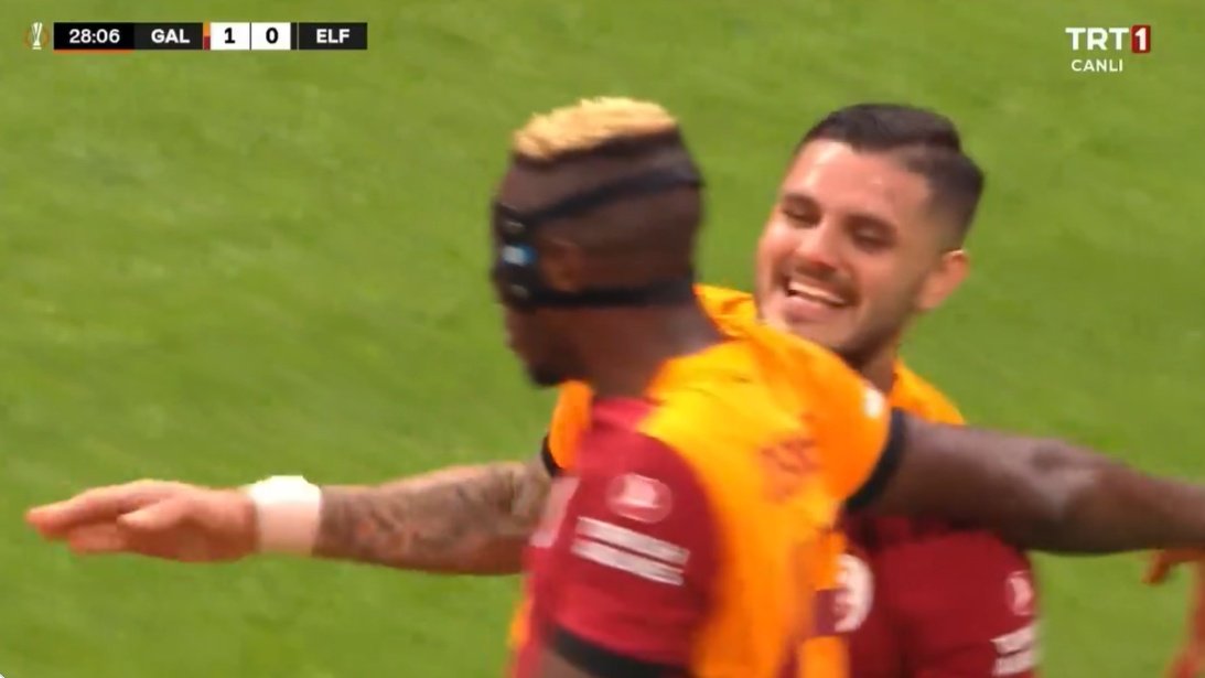 Icardi porta in vantaggio il Galatasaray. TRT1