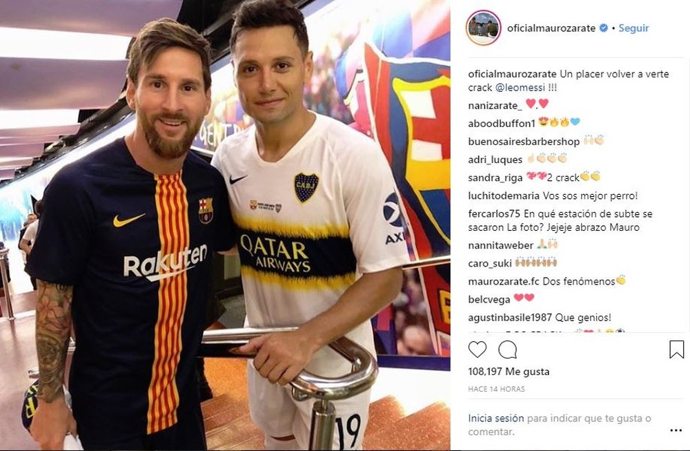 Zárate reconoció que ganarle al Barça es muy complicado. Instagram/oficialmaurozarate