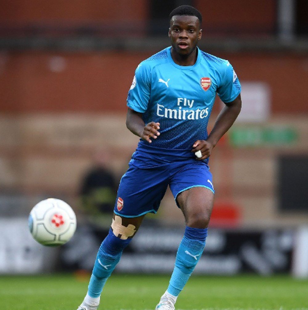 Mavididi is an England youth international. Twitter/ArsenalFC