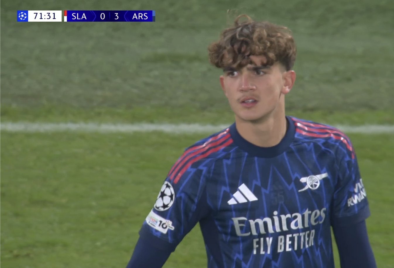 Max Dowman, coronado como el debutante más joven en la Champions. Captura/MovistarLigadeCampeones