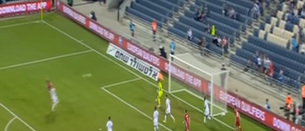 Liechtenstein anotó su único gol de la fase de clasificación ante Israel. Youtube