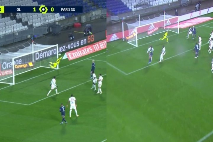 Mbappé fue tan insistente como desafortunado: se encontró dos veces con el palo ante el Lyon