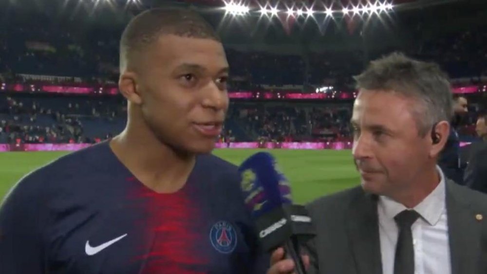 Mbappé habló tras la conquista de la Ligue 1. Captura/Canal+