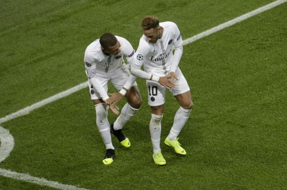 Mbappe and Neymar are unlikely to both be at PSG next season. AFP