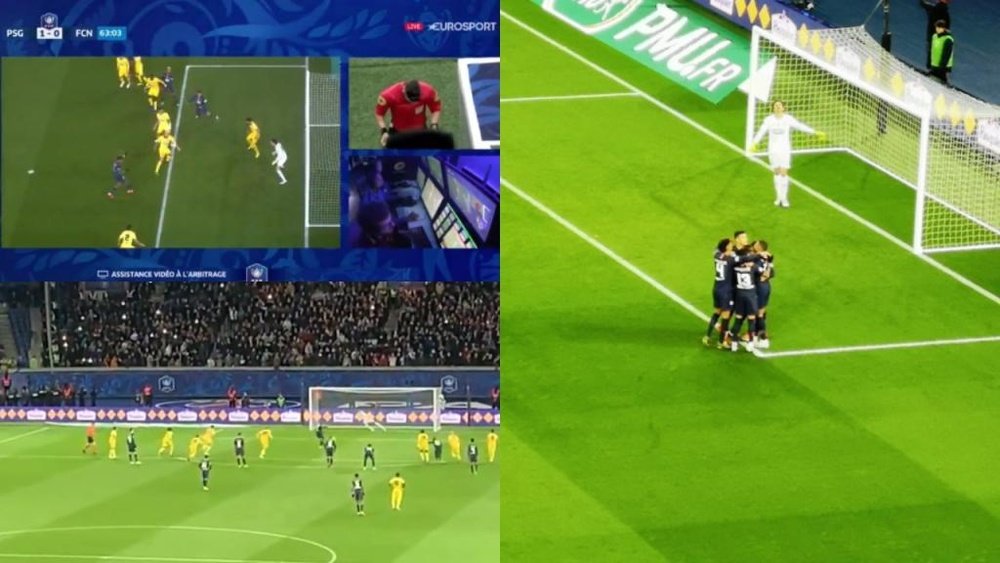 Mbappé hizo el 2-0 para el PSG. Captura/beINSports