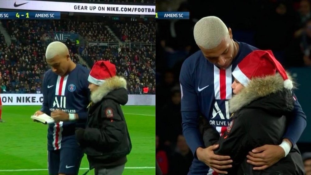 Mbappé tuvo un bonito gesto. Capturas/#Vamos