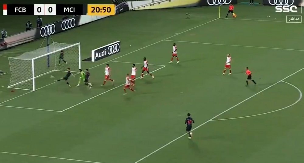 McAtee gave the Cityzens the lead against Tuchel's side. Screenshot/SSC