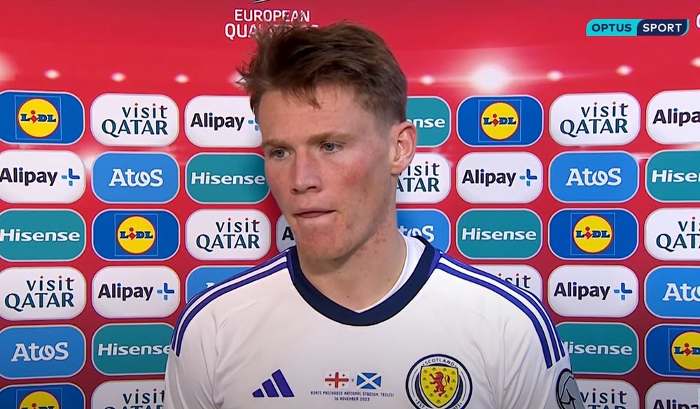 McTominay expressed his displeasure in a post-match interview. Screenshot/OptusSport