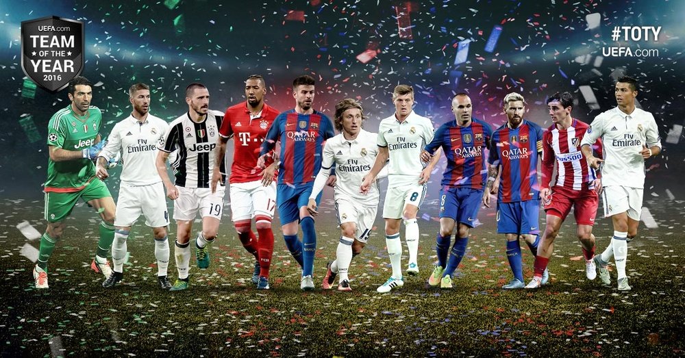 Mejor once de la Champions de 2016. UEFA