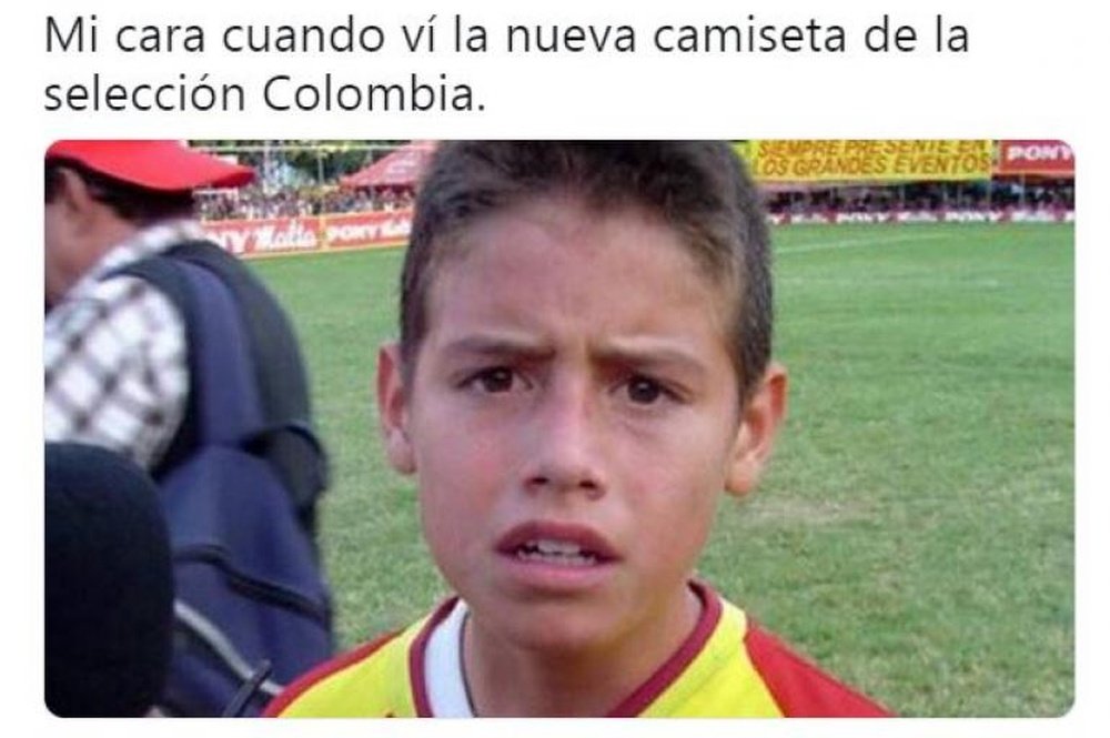 Las redes sociales se burlaron de la camiseta de Colombia. Twitter