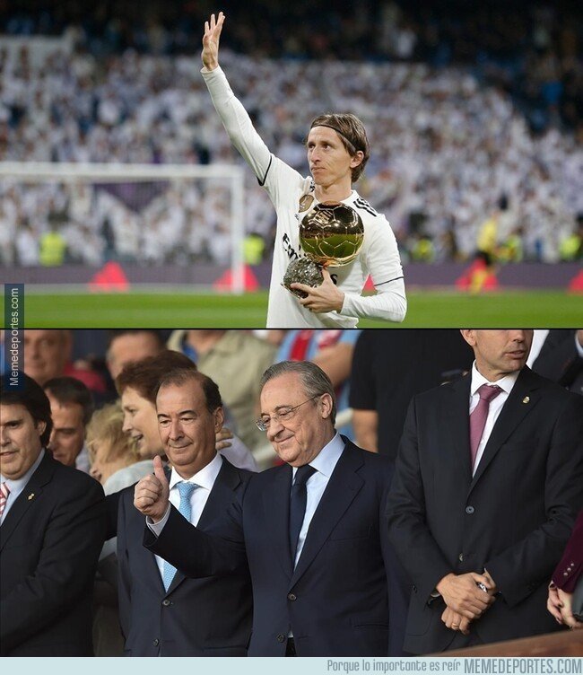 Modric ofreció el Balón de Oro al Bernabéu. MemeDeportes