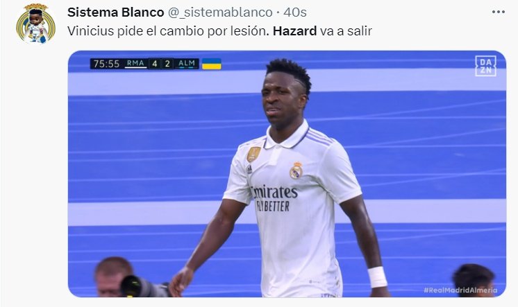 Los mejores memes del Real Madrid-Almería. Twitter/_sistemablanco