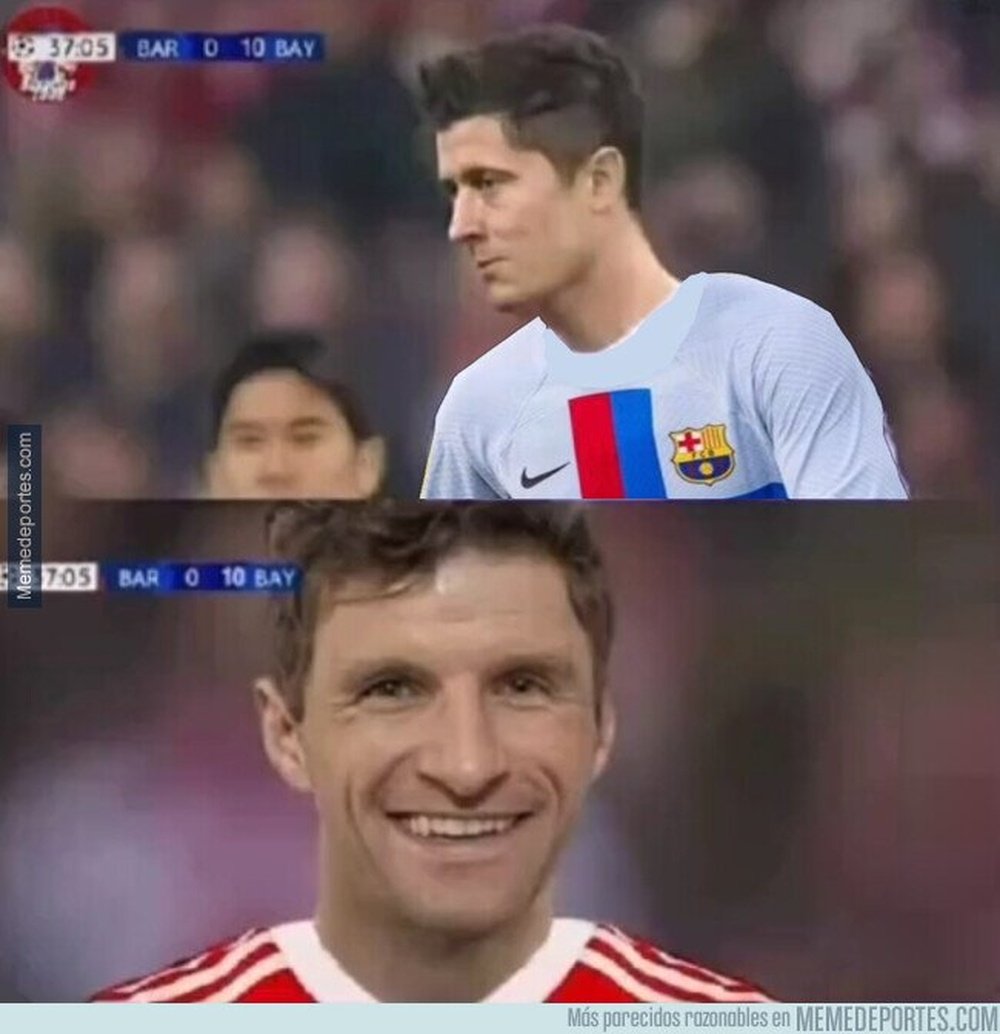 Los mejores memes del Bayern-Barcelona. Captura/Twitter