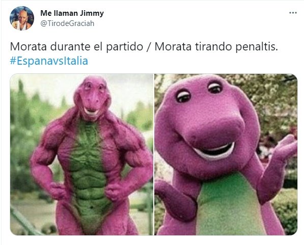 Los mejores memes del Italia-España. Twitter/TirodeGraciah
