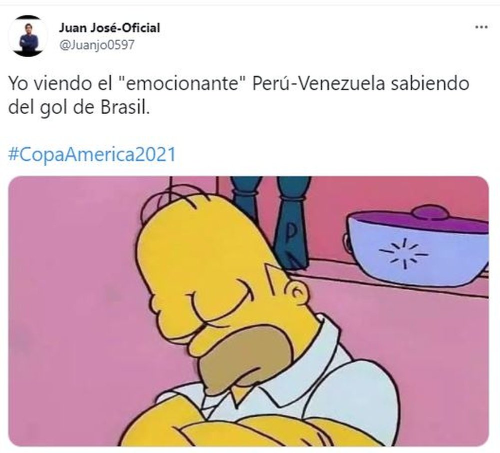 Los mejores memes de la jornada en la Copa América. Twitter/Juanjo0597