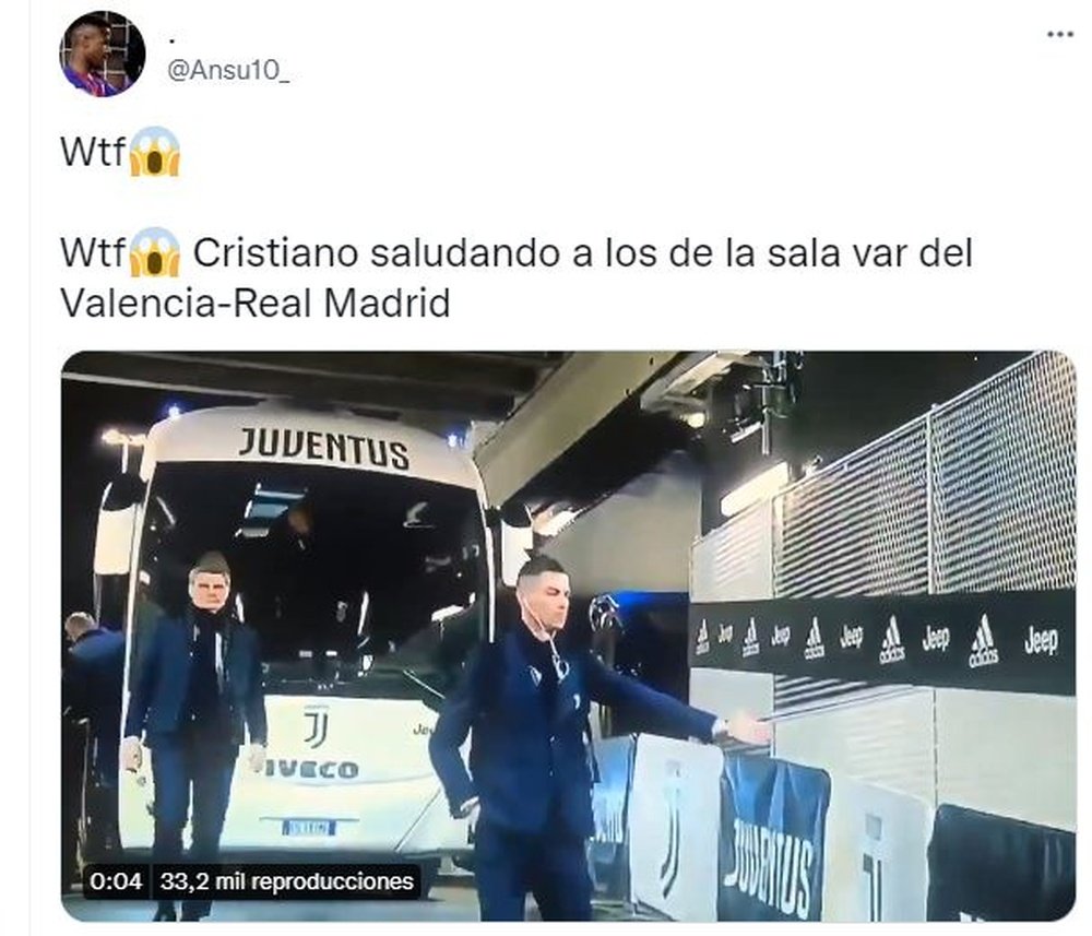 Meme 4 del partido entre Valencia y Real Madrid. Twitter/Ansu10_