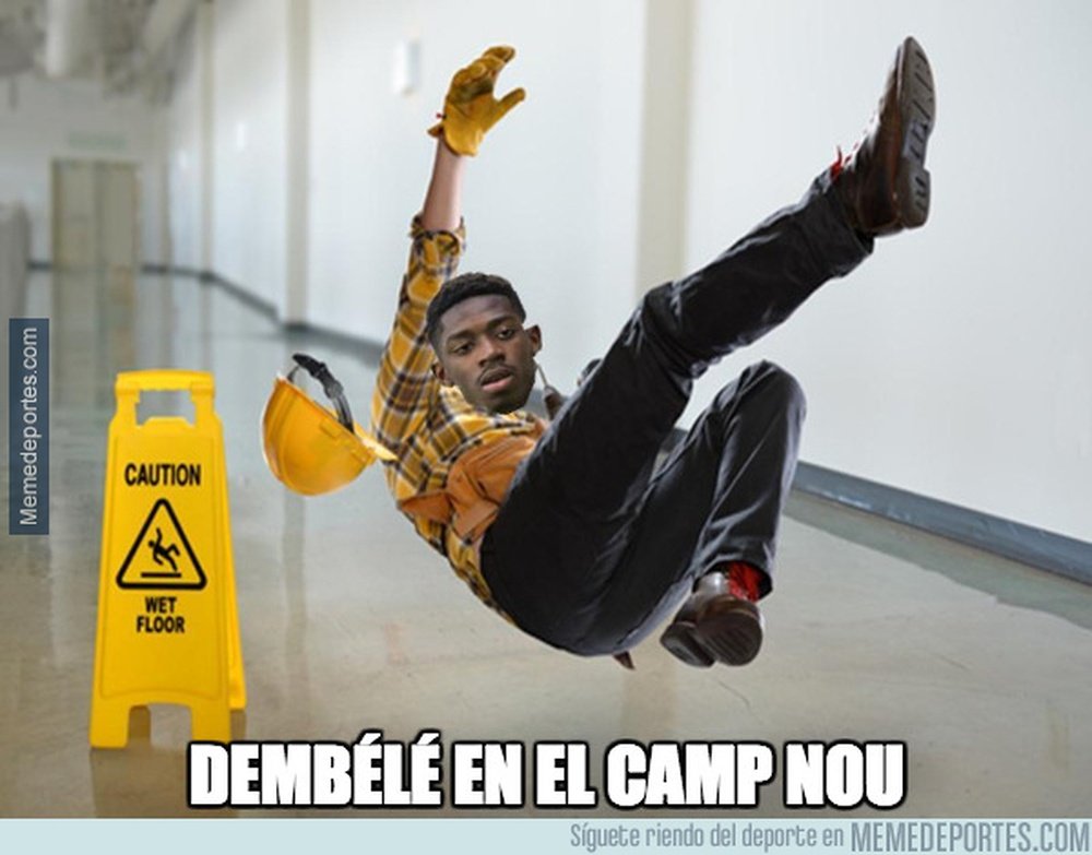 Dembélé no vivió el retorno esperado. MemeDeportes