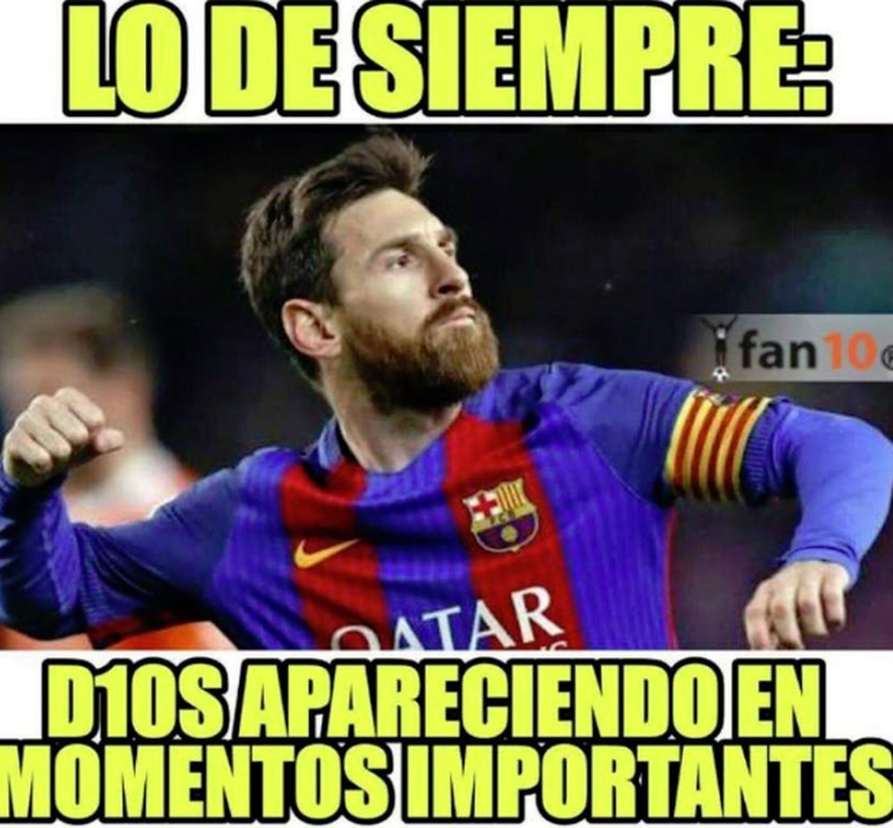 Messi vini, vidi, vici. Twitter/Memedeportes