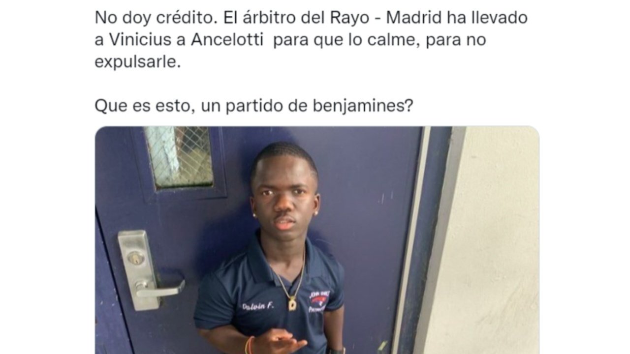 Los mejores memes del Rayo Vallecano-Real Madrid. Captura/Twitter/DocHollyday3