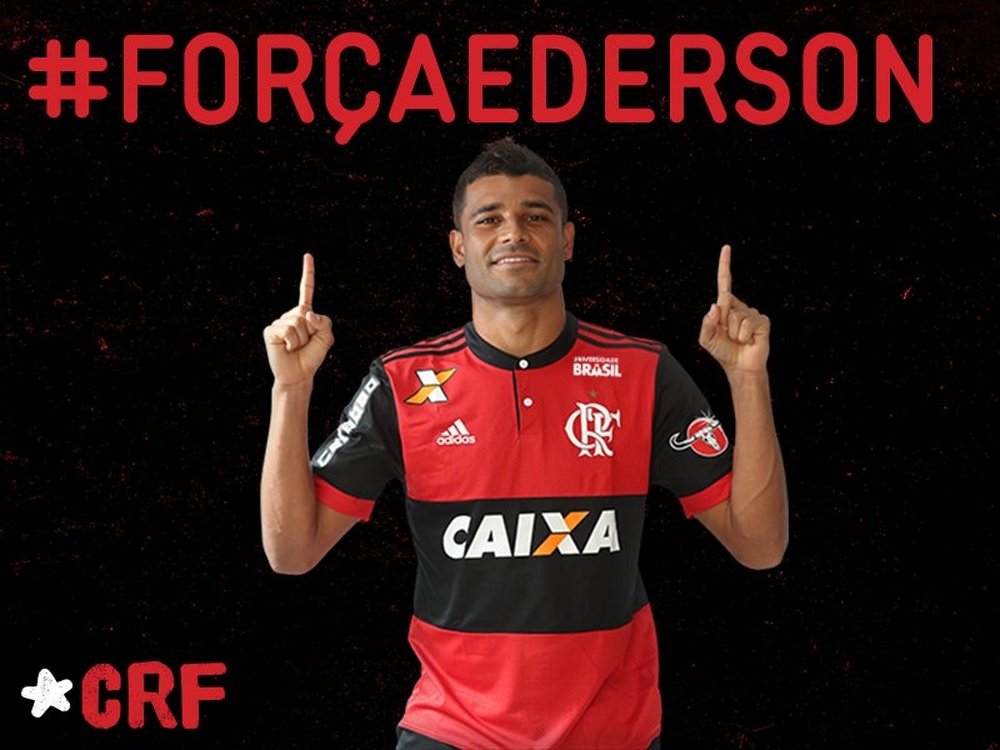 El jugador de Flamengo sufre un tumor testicular. Twitter/Flamengo