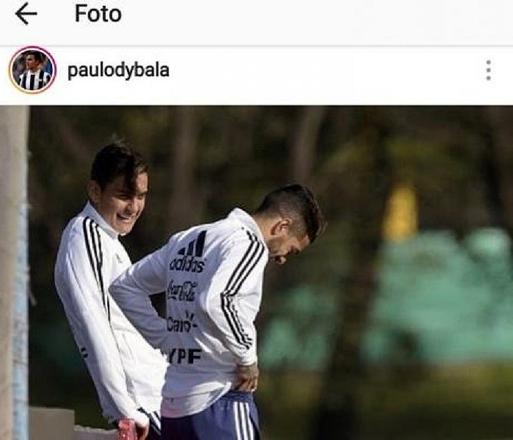 Dybala lamentó la lesión de Lanzini. Instagram/PauloDybala