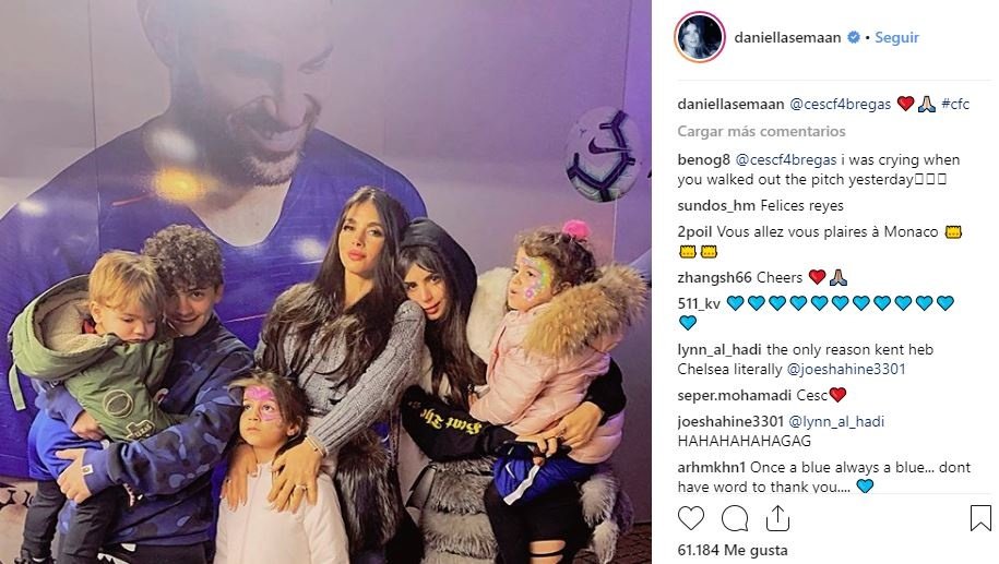 Daniella Semaan dejó un mensaje para Fàbregas en sus redes sociales. Instagram/daniellasemaan
