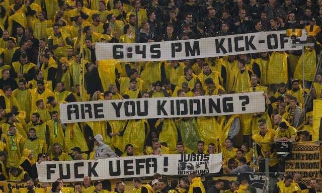 Le message des supporters de Borussia Dortmund à la UEFA