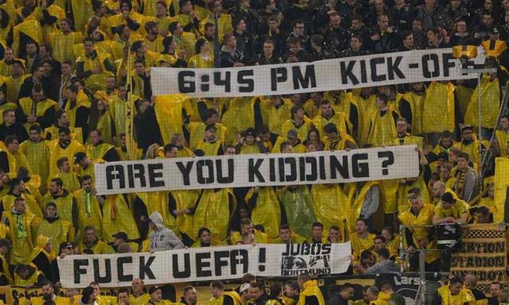 Indignação em Dortmund. Twitter