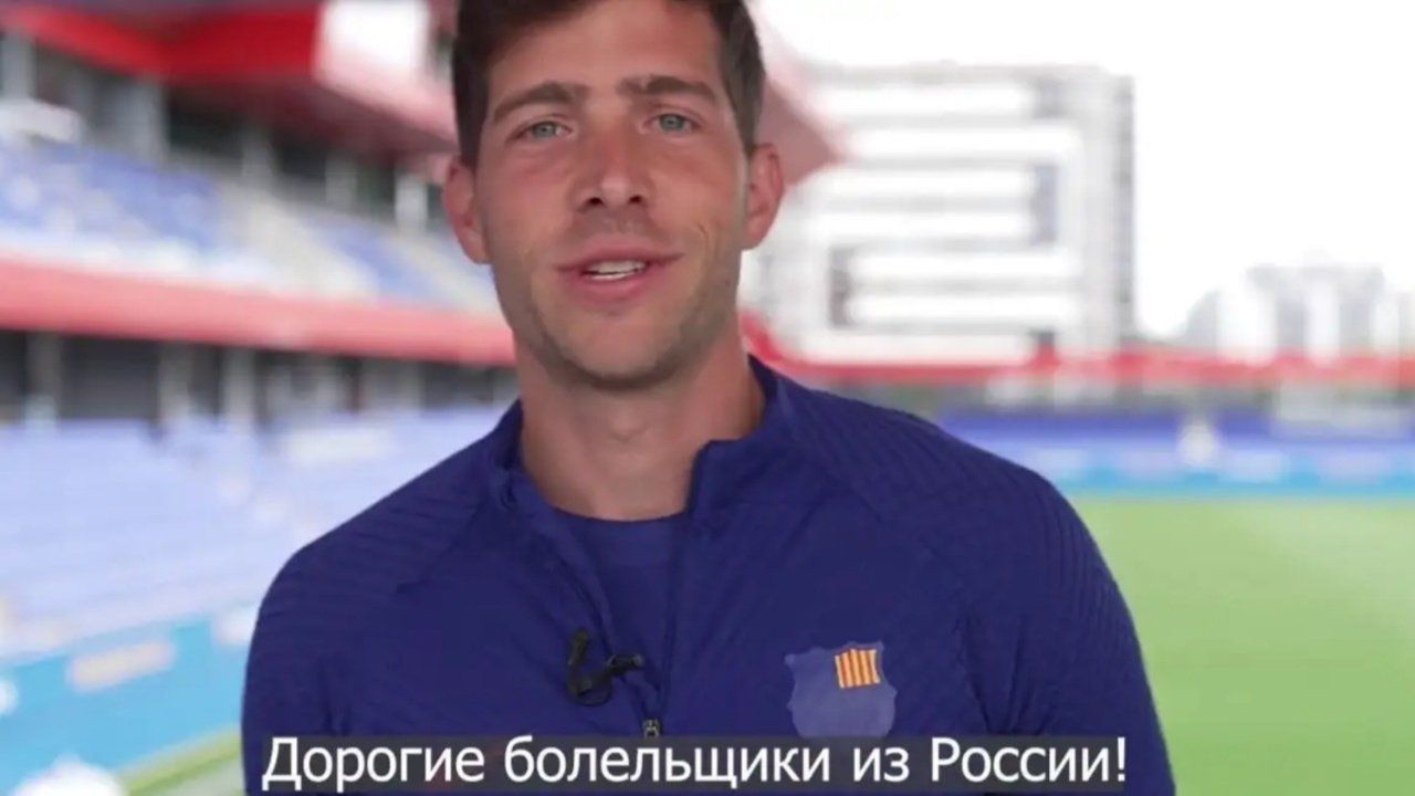 On Saturday, 'Okko Sport' published a video of Barca players Alejandro Balde and Sergi Roberto sending a message to the club's fans in Russia. This has caused Ukranian clubs Shakhtar Donestk and Dynamo Kiev to publicly show their disapproval.