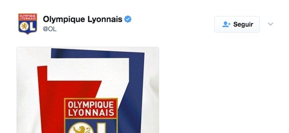 Mensaje del Lyon dedicado al PSG. Twitter