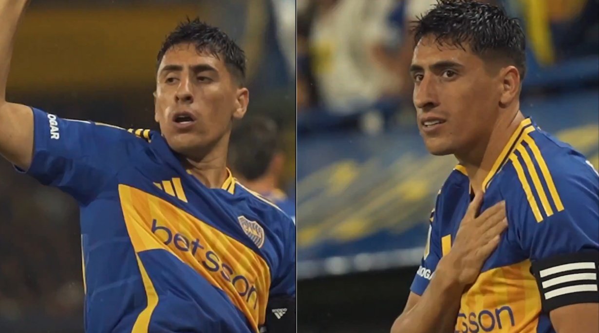 Merentiel y Zeballos le dedican una noche mágica a Zverev. Captura/BocaJuniors