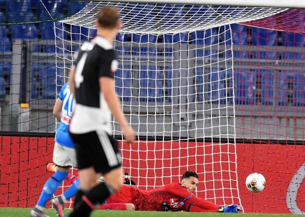 Napoli won the 2019-20 Coppa Italia on penalties against Juventus. Twitter/sscnapoli