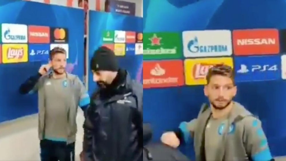 Mertens echó más leña al fuego con un simple gesto. Twitter/ivanfcardia