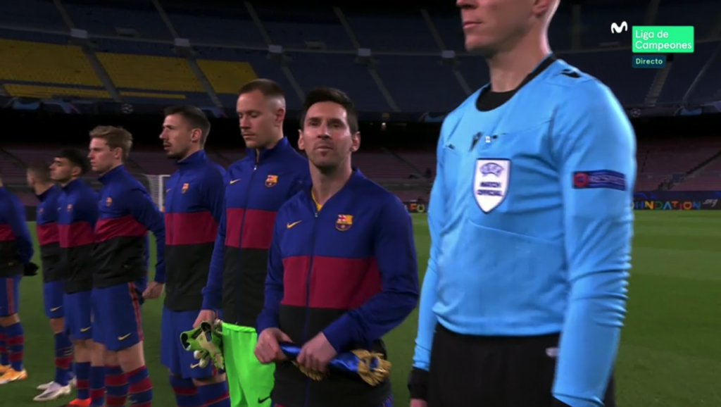 Messi, antes de un partido de Champions