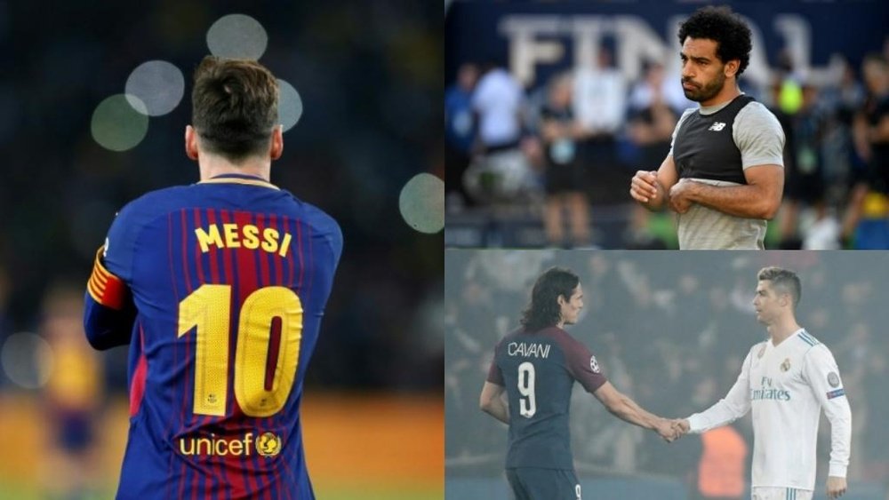 Messi, Salah and Ronaldo make up the top 3. AFP/BeSoccer