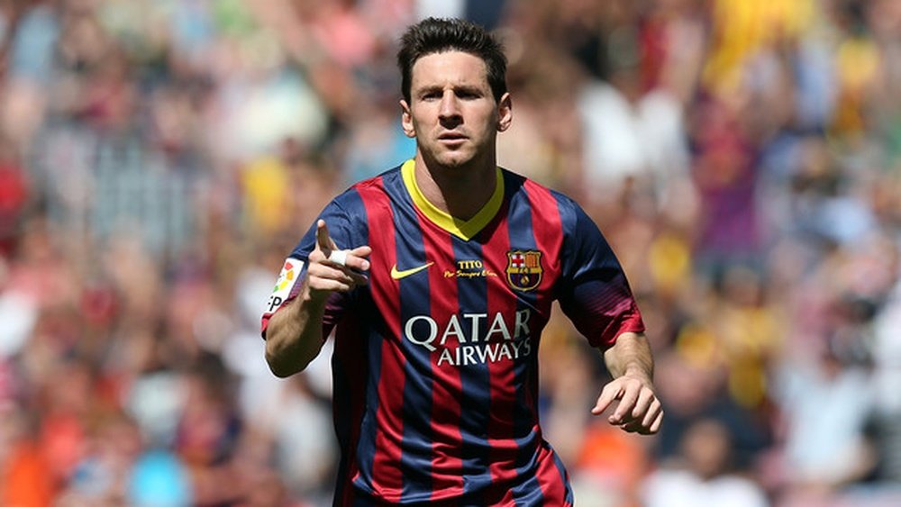 Messi, celebrando un gol ante el Getafe. FCBarcelona