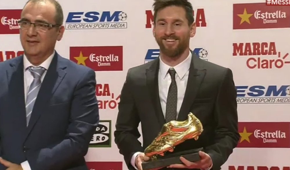 Un quatrième Soulier d'Or pour Leo Messi. Capture/Marca