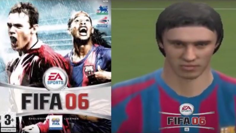 Messi, en su primera' versión FIFA' en la edición de 2006. Captura
