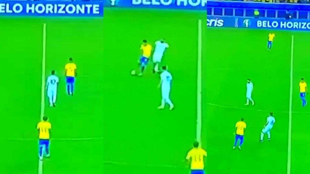 L'image d'un Messi marchant qui a embrasé les réseaux. Captura/DAZN