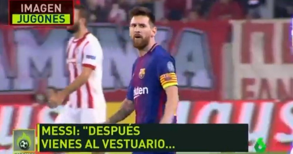 Messi mantuvo un pique con Botía. Twitter/Jugones