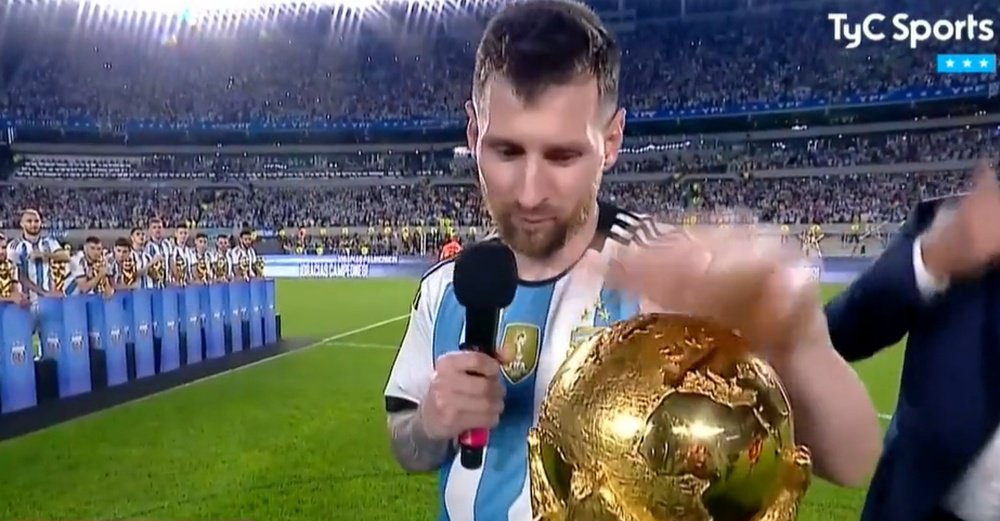 Messi tomó la palabra. Captura/TyCSports