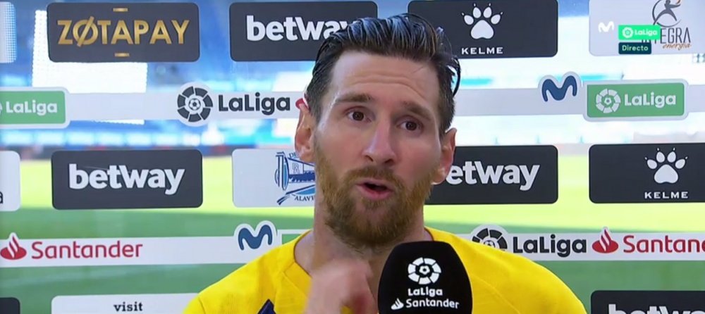 Leo Messi once again spoke to the media. Captura/MovistarLaLiga
