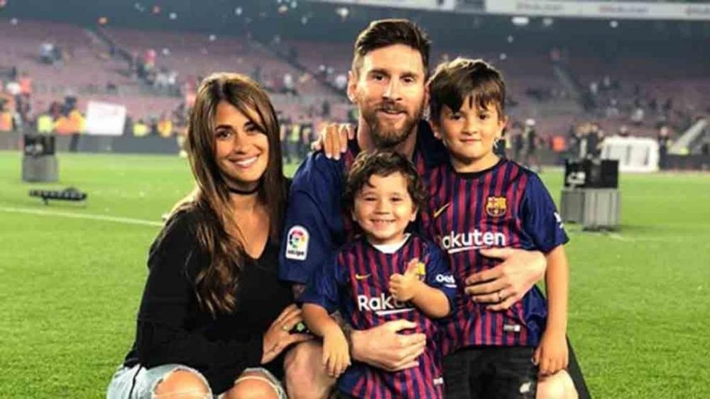 Os filhos de Leo Messi: Thiago, Mateo e Ciro. Instagram