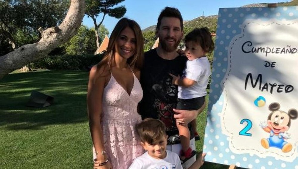 Messi y Antonella compartieron fotografías de la fiesta del pequeño. Instagram