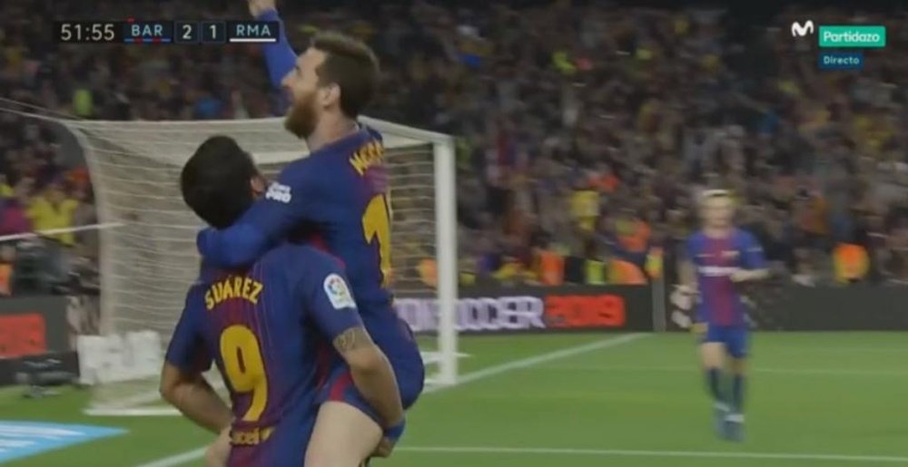 Messi edged Barca ahead at the Camp Nou. Captura