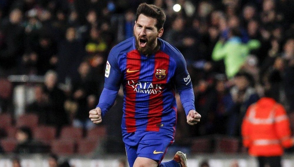 Messi scored his 100th goal in Europe. EFE