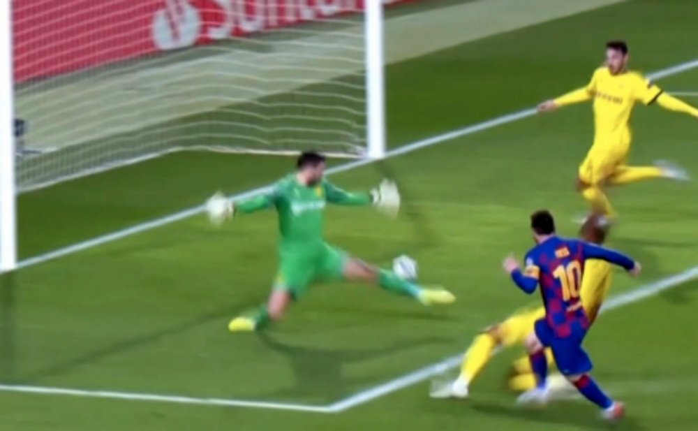 Asistencia y gol de Leo Messi. Captura/Movistar