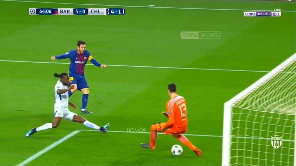 Messi makes it three. Screenshot/BeInSports