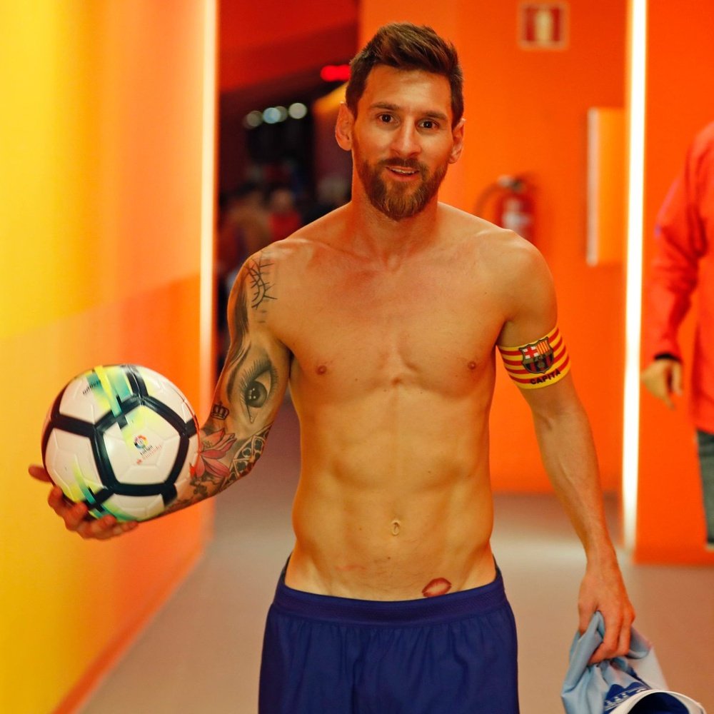 Le dernier tatouage de Messi. FCBarcelona